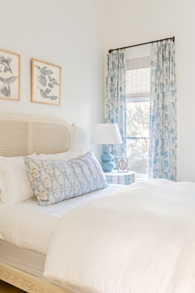 Guest Bedroom Blue White Stock Real Estate and Interior Design Leslie Anne Home